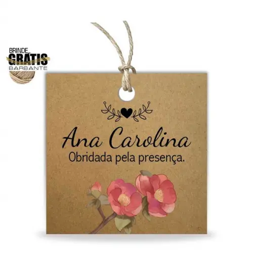 Tag aniversário quadrada
