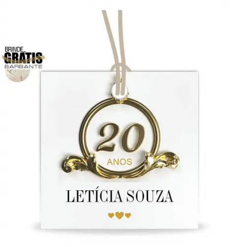Tag aniversário quadrada