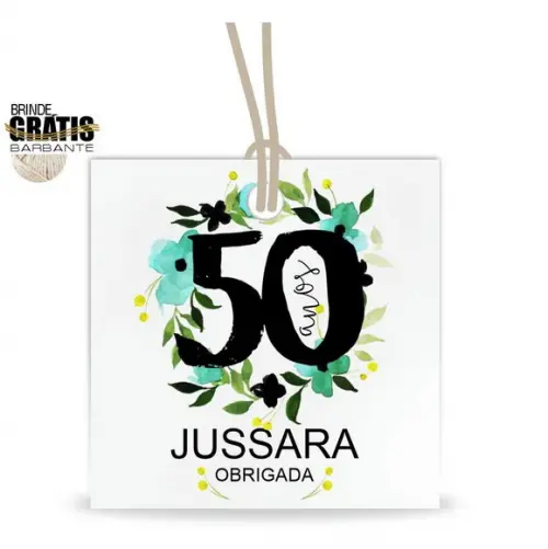 Tag aniversário quadrada