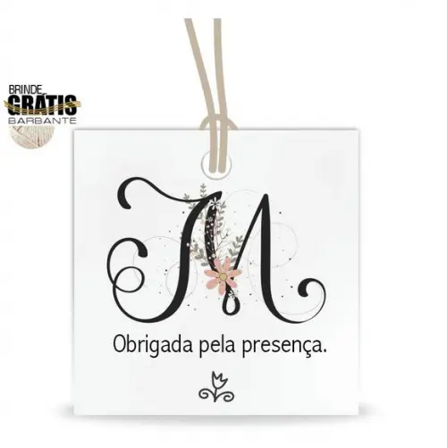 Tag aniversário quadrada