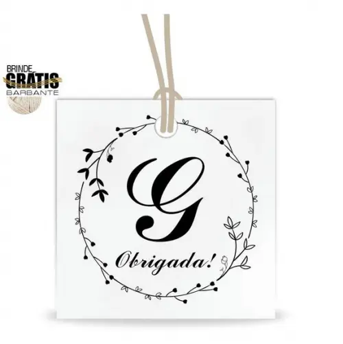 Tag aniversário quadrada