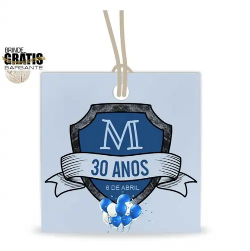 Tag aniversário quadrada