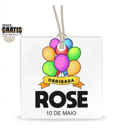 Tag aniversário quadrada