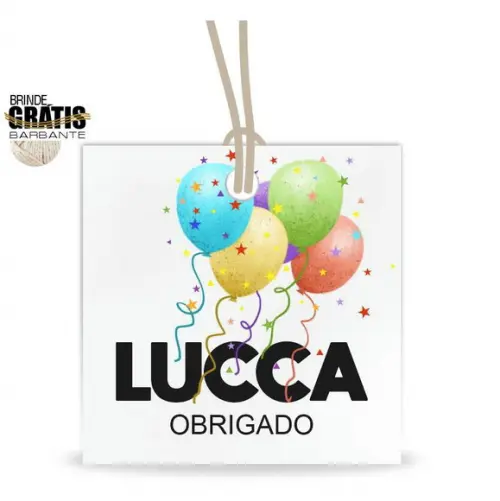 Tag aniversário quadrada