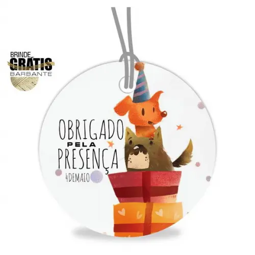Tag aniversário redonda