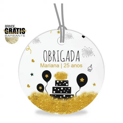 Tag aniversário redonda