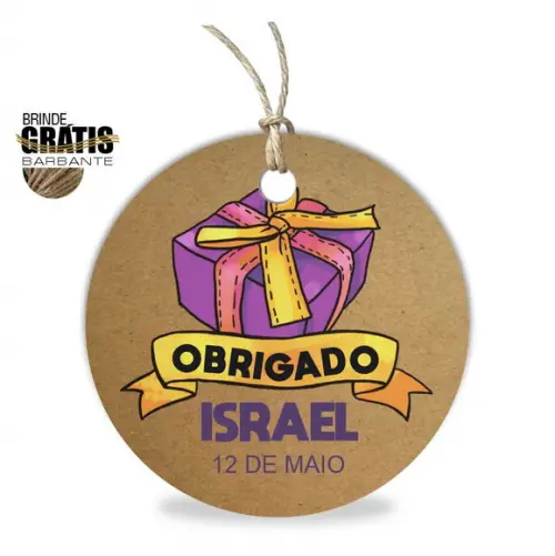 Tag aniversário redonda