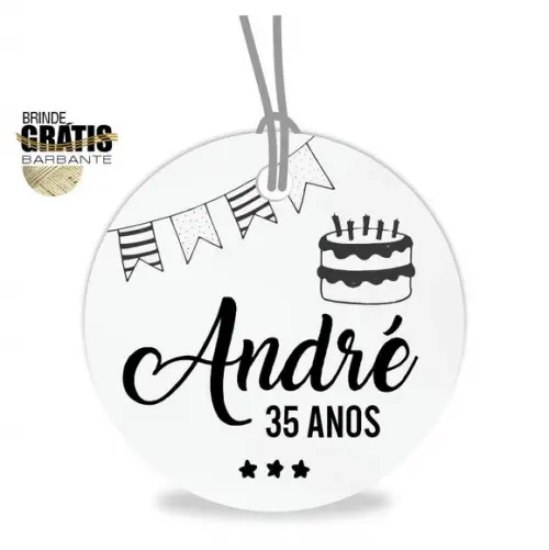 Tag aniversário redonda