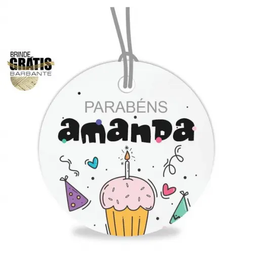Tag aniversário redonda