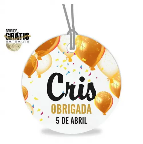 Tag aniversário redonda