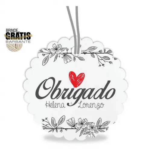 Tag casamento escalope agradecimento
