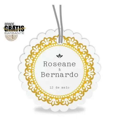 Tag casamento escalope arabesco