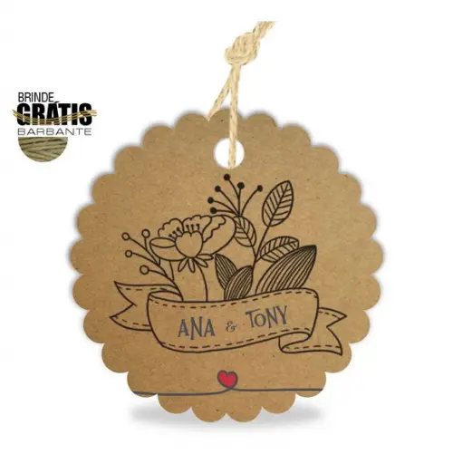 Tag casamento escalope floral