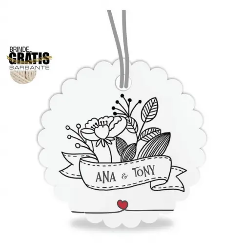Tag casamento escalope floral