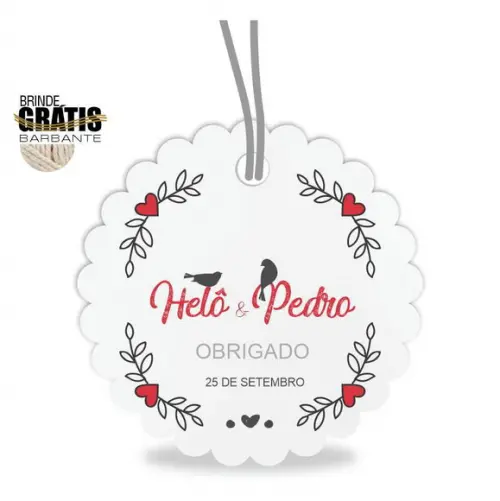 Tag casamento escalope floral