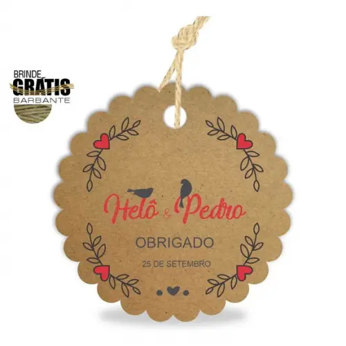 Tag casamento escalope floral