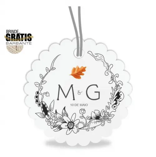 Tag casamento escalope floral