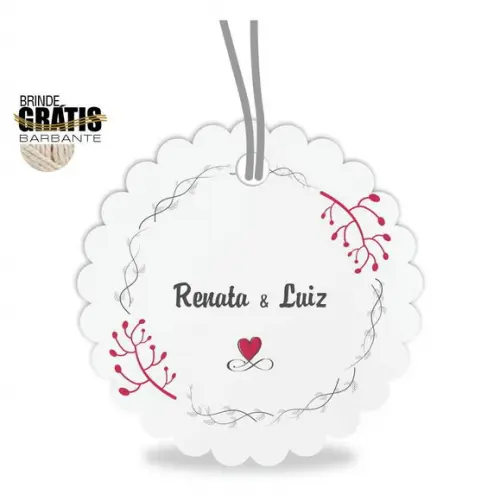 Tag casamento escalope floral