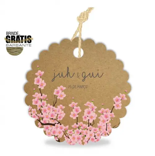 Tag casamento escalope floral