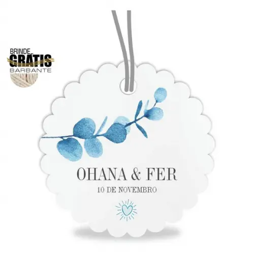 Tag casamento escalope floral