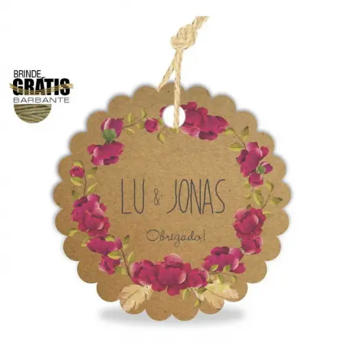 Tag casamento escalope floral
