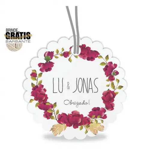 Tag casamento escalope floral