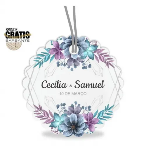 Tag casamento escalope floral