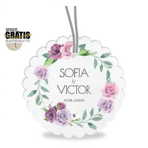 Tag casamento escalope floral
