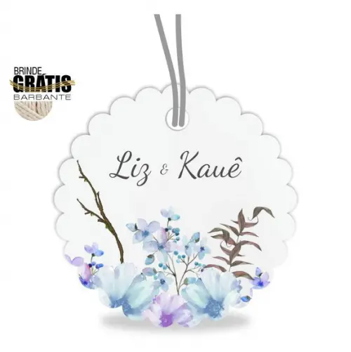 Tag casamento escalope floral