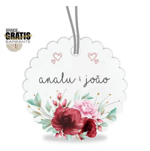 Tag casamento escalope floral
