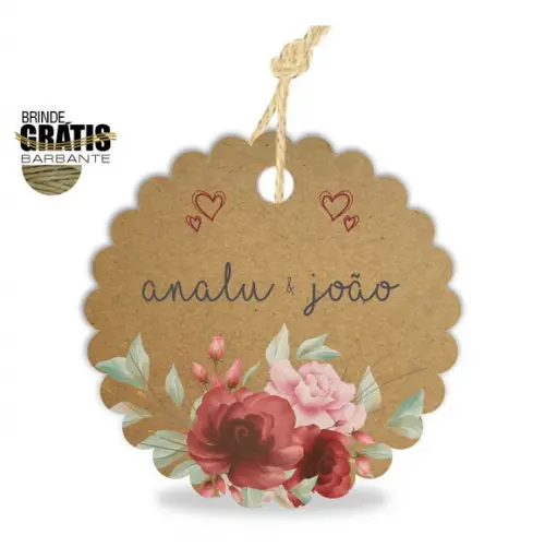 Tag casamento escalope floral