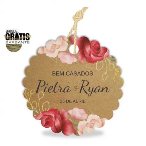 Tag casamento escalope floral