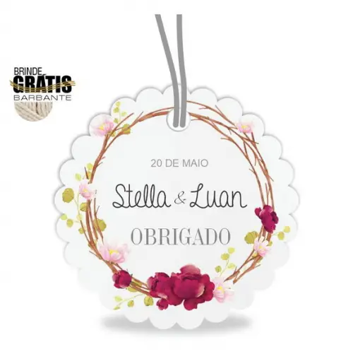 Tag casamento escalope floral