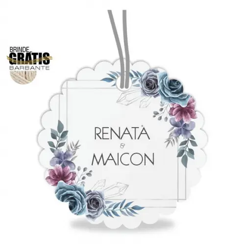 Tag casamento escalope floral