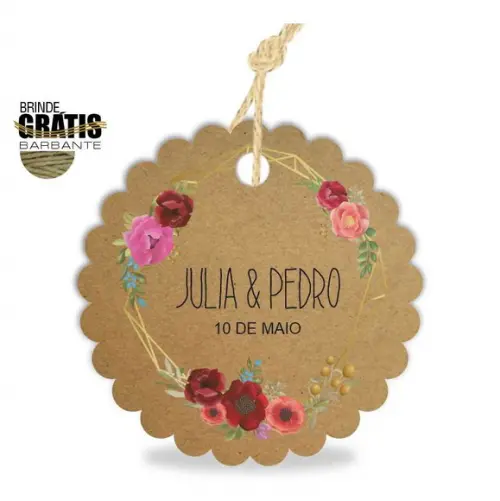 Tag casamento escalope floral