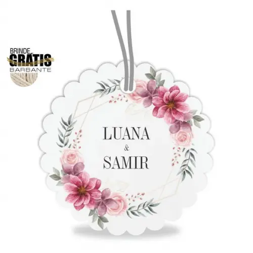 Tag casamento escalope floral