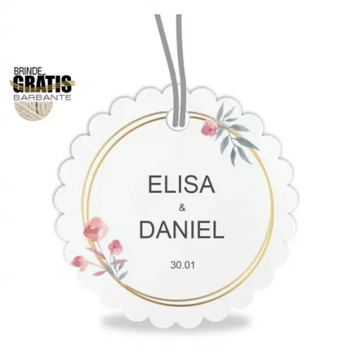 Tag casamento escalope floral