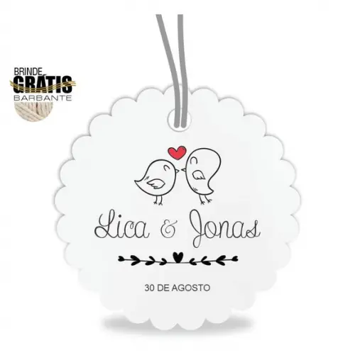 Tag casamento escalope passarinhos