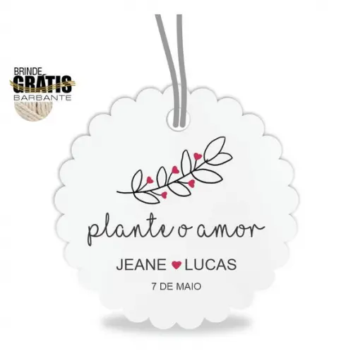 Tag casamento escalope plante amor