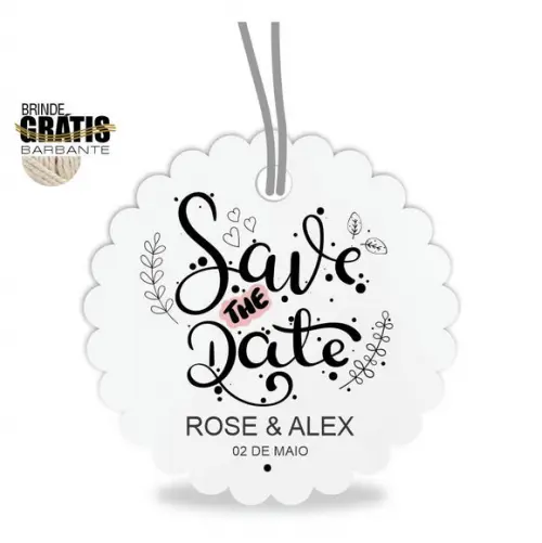 Tag casamento escalope save the date