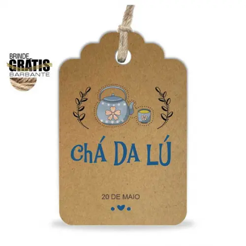 Tag casamento formato etiqueta chá