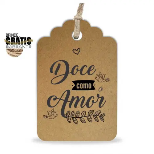 Tag casamento formato etiqueta doce amor