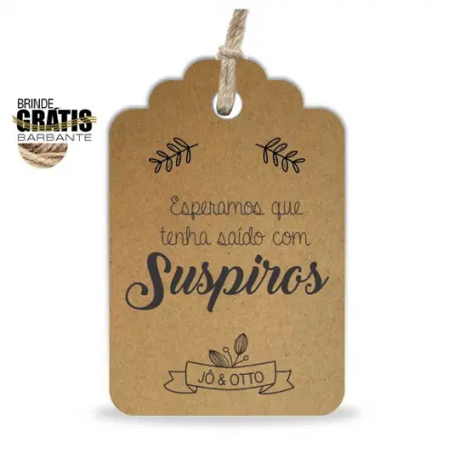 Tag casamento formato etiqueta suspiros de amor