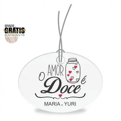 Tag casamento oval doce amor