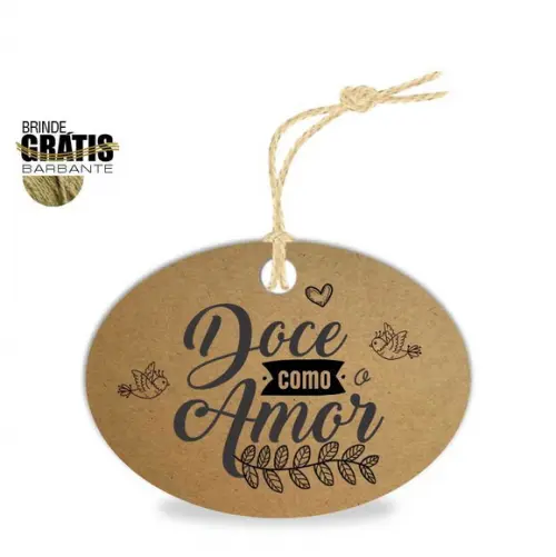 Tag casamento oval doce amor