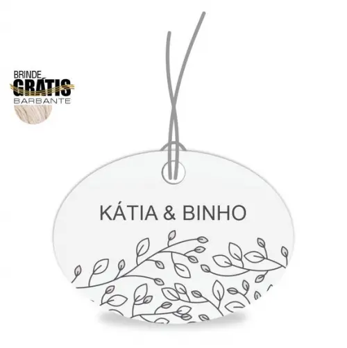 Tag casamento oval floral