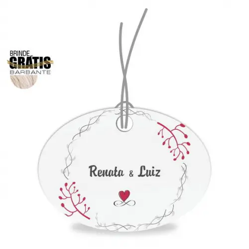 Tag casamento oval floral