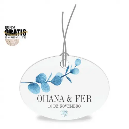 Tag casamento oval floral