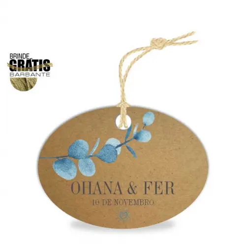 Tag casamento oval floral