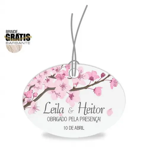 Tag casamento oval floral